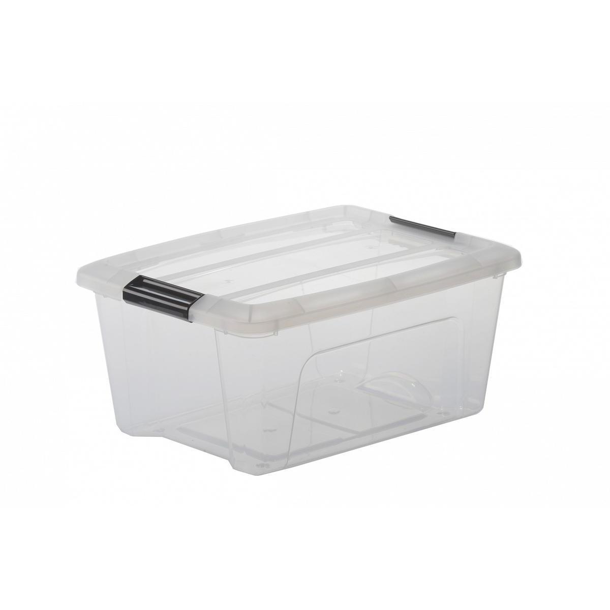 Boîte de rangement clipsable Top Box - 15 L - Transparent