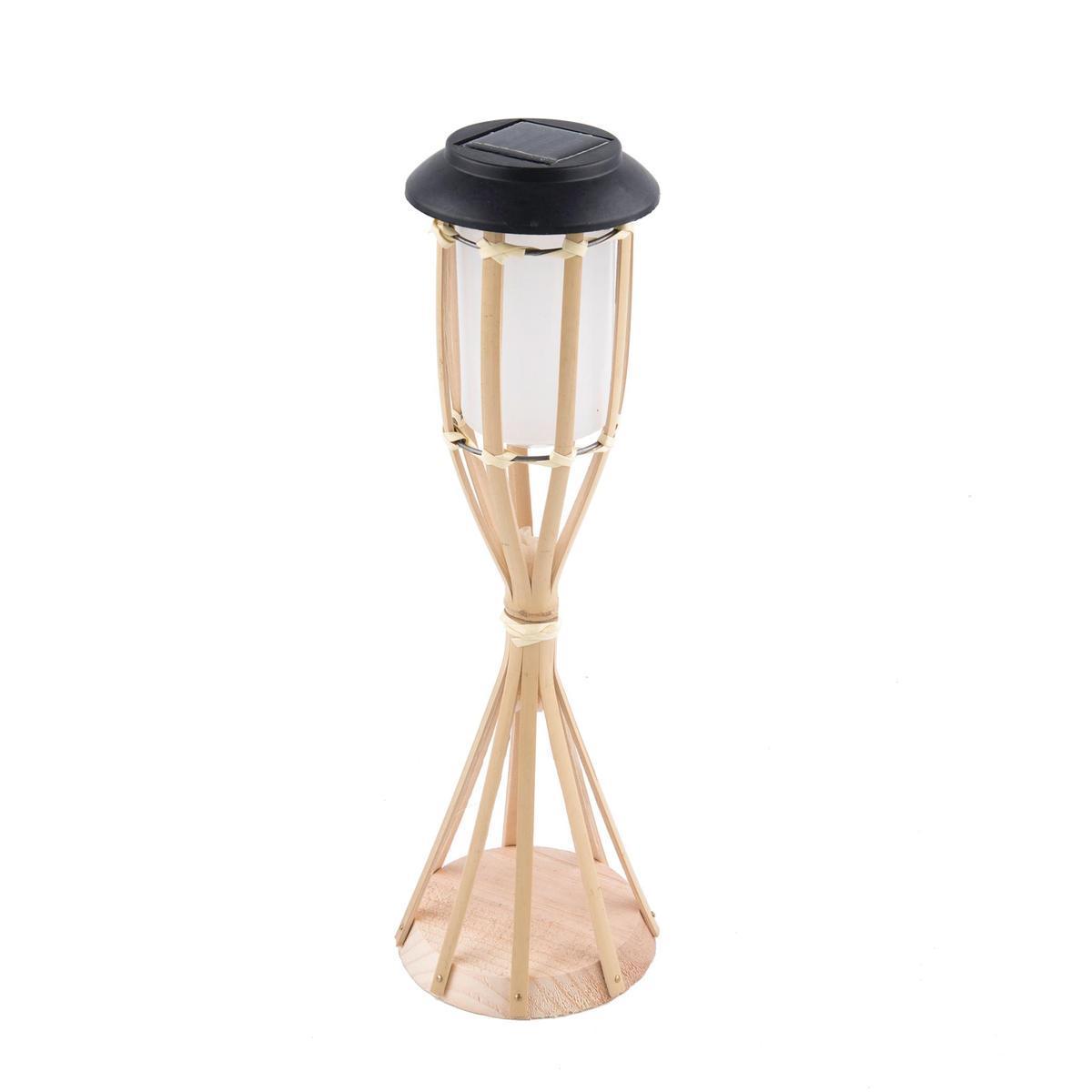 Torche bambou solaire de table - H 35 cm - MOOREA