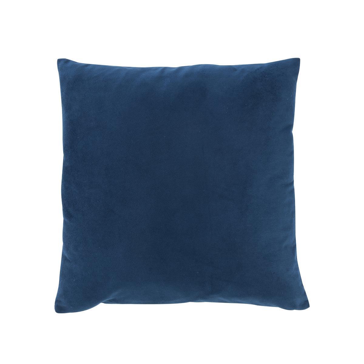 Coussin en velours - 40 x 40 cm - Bleu