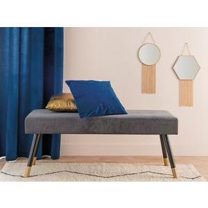 Banc Art Déco - L 110 x l 35 x H 40 cm - Gris