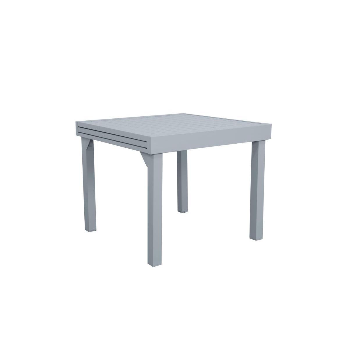 Table Goa extensible - 90/180 x 90 x H 74 cm - Greige - MOOREA