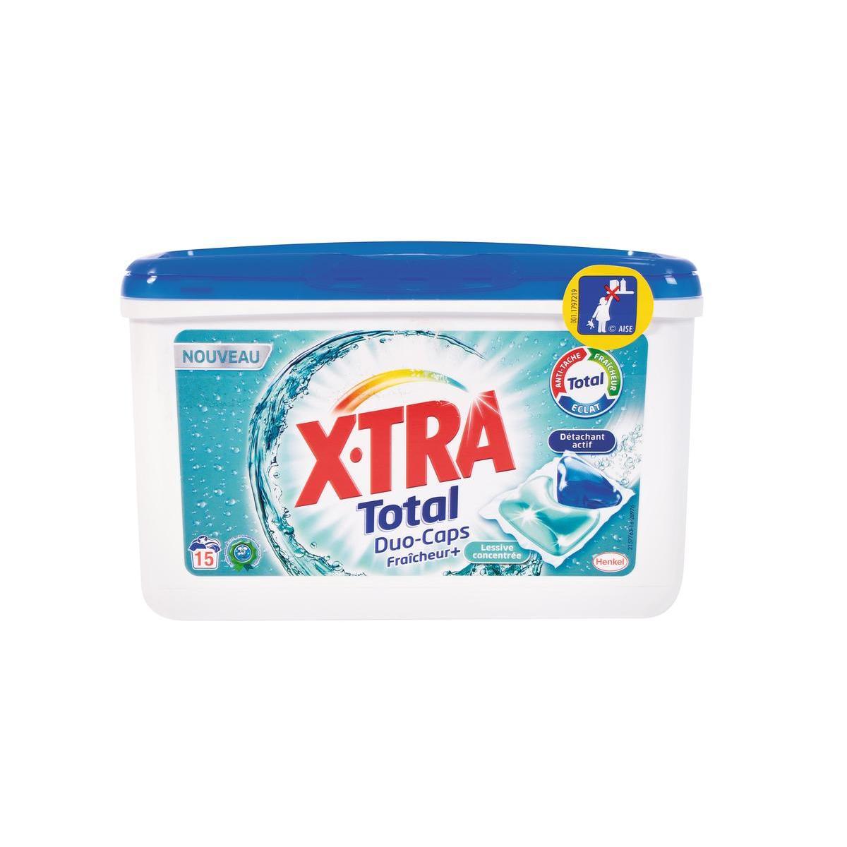 15 Capsules de lessive Xtra Total fraîcheur