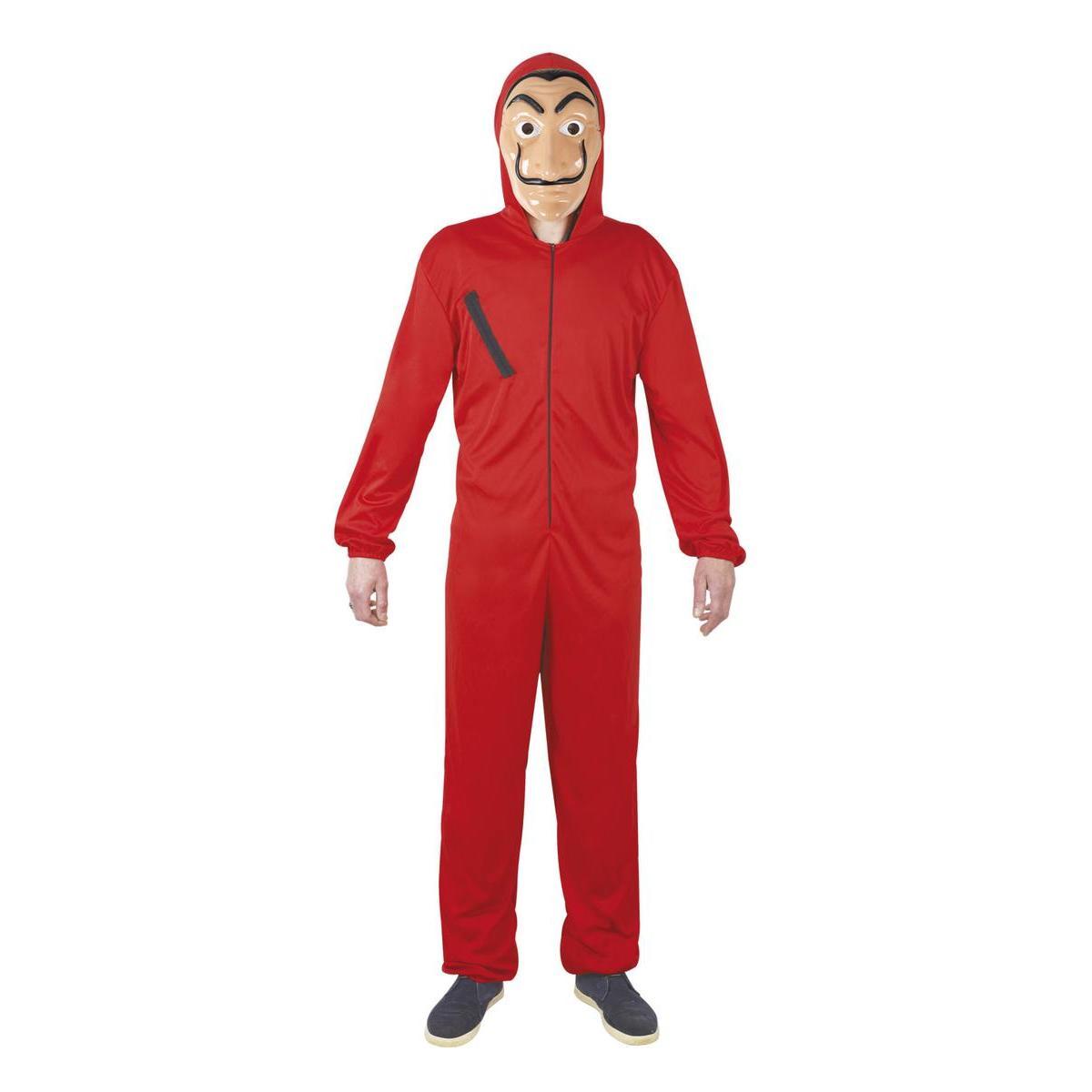 Costume adulte combinaison braqueur - Taille L/XL - L 40 x H 2 x l 30 cm - Rouge - PTIT CLOWN