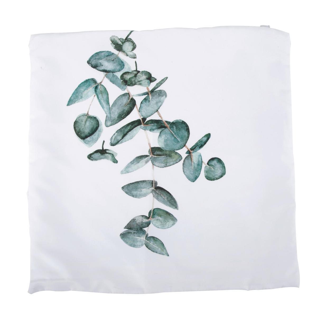 Housse de coussin eucalyptus - 40 x 40 cm - Vert