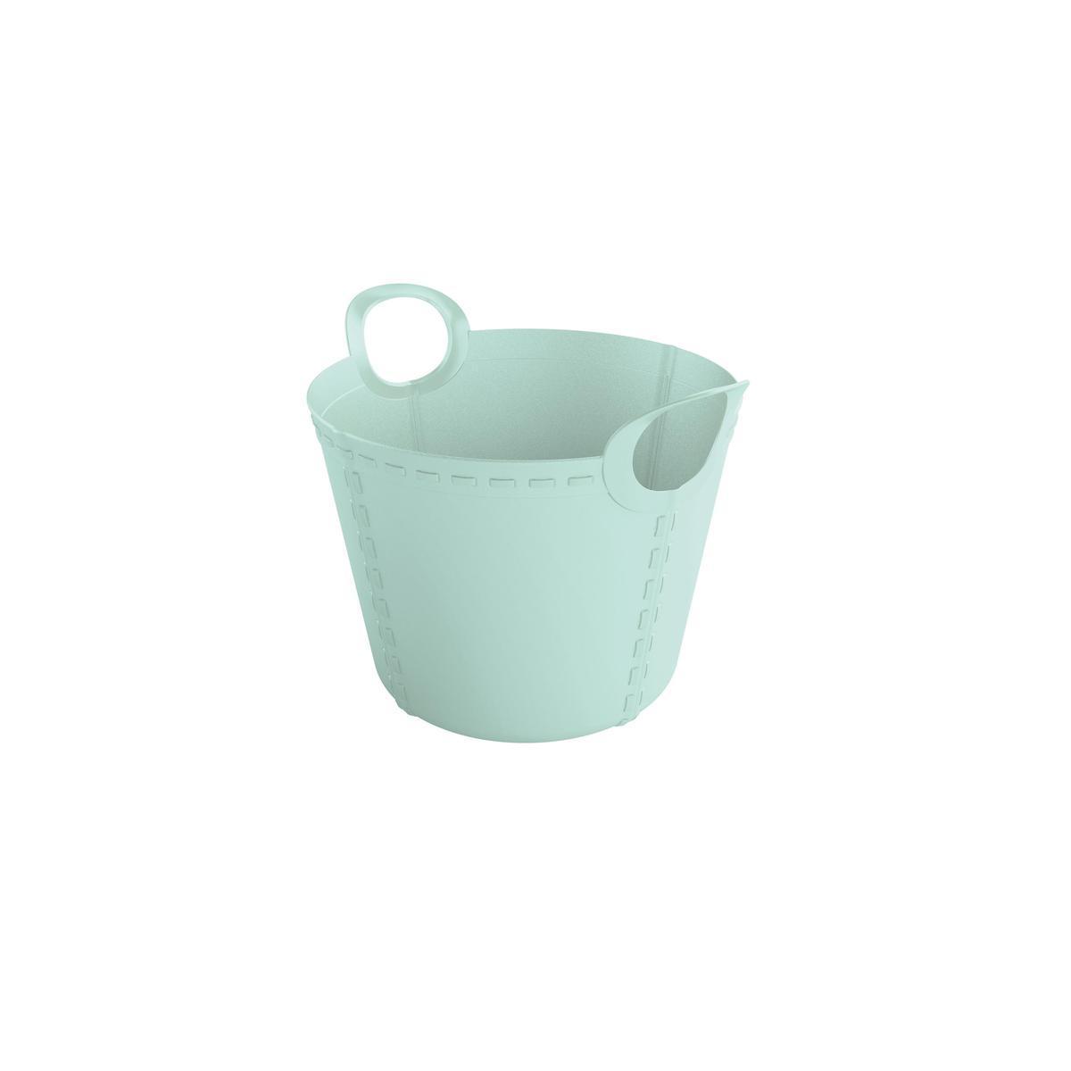 Panier souple kraft 25 L - Vert d'eau