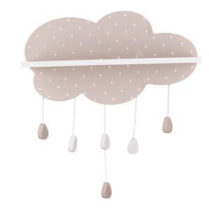 Étagère nuage pour enfant - 13 x 40 x H 21,5 cm - Rose