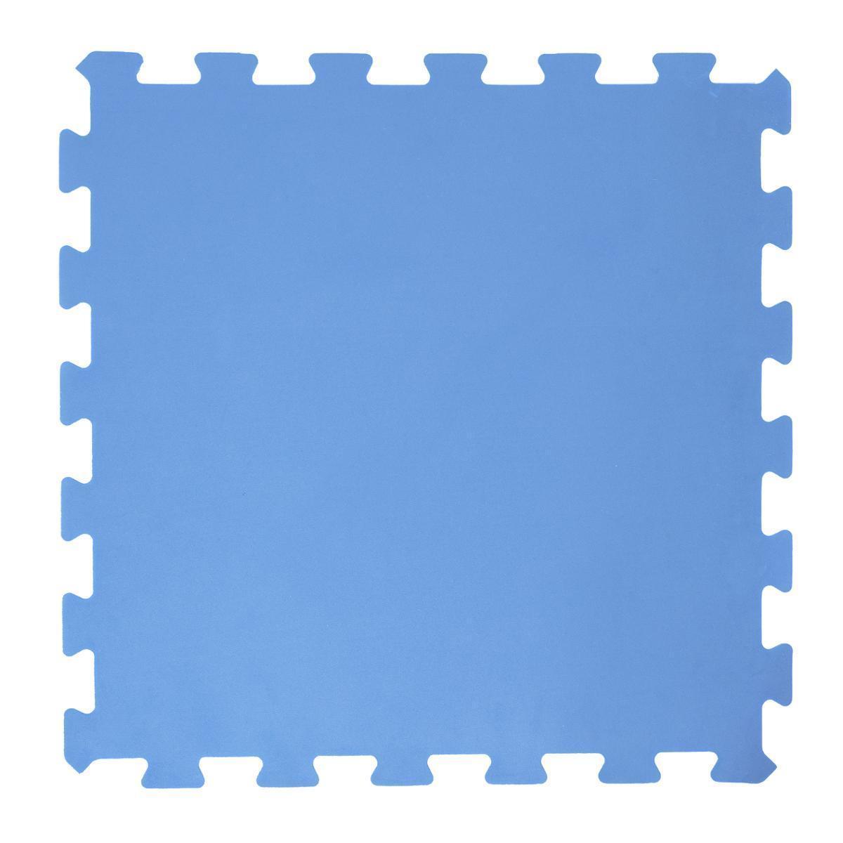 Tapis de sol modulable - 8 dalles de 50 x 50 cm - Bleu - INTEX