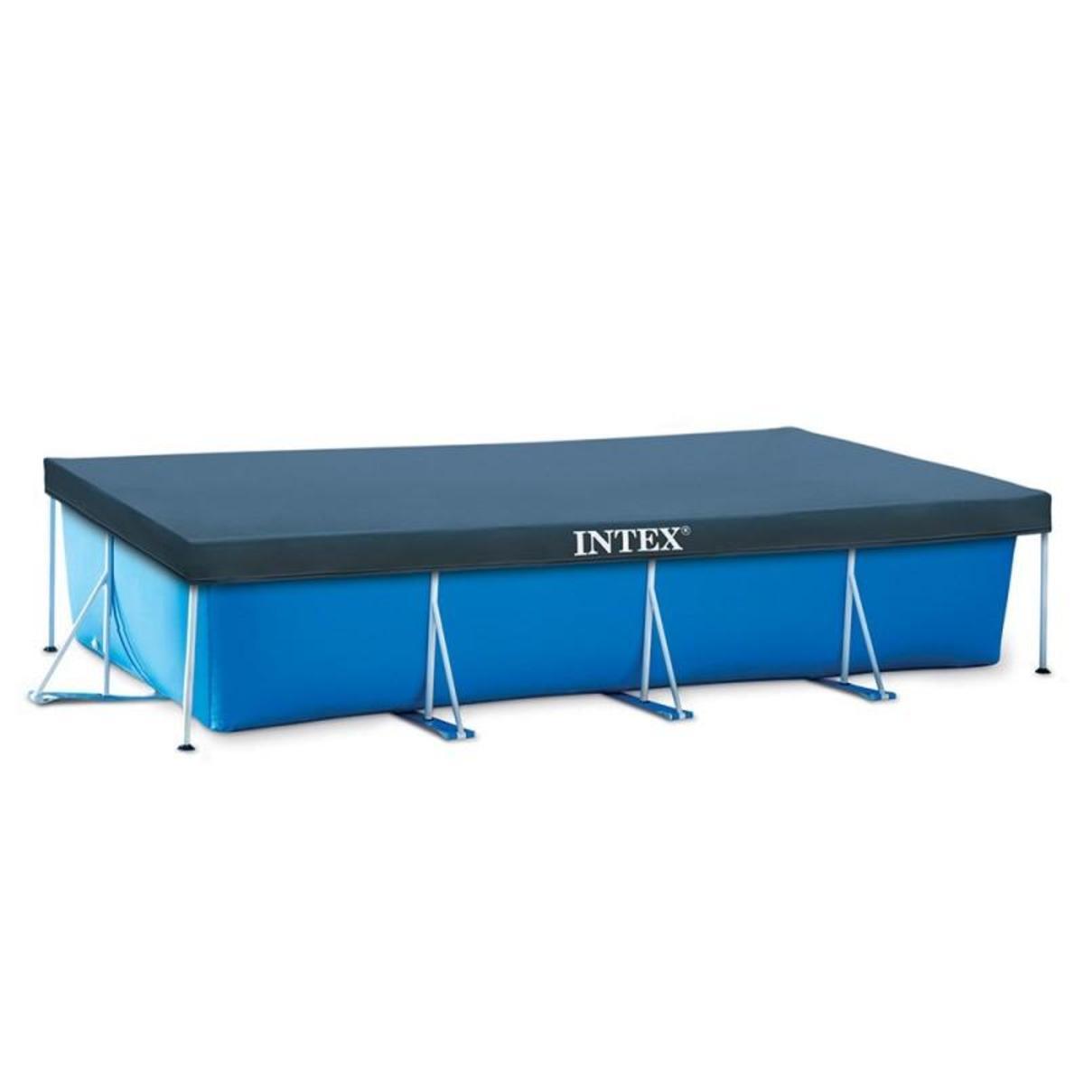 Bâche pour piscine tubulaire - Différents formats - L 300 x l 200 cm - Bleu - INTEX