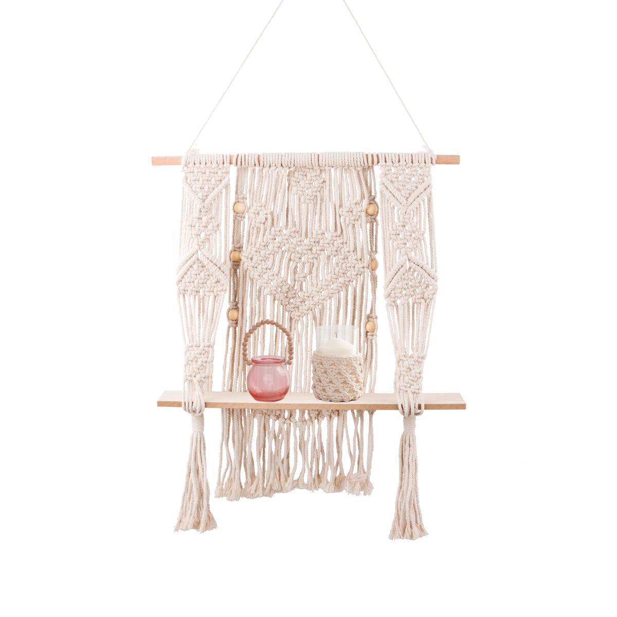 Etagère macramé Lena - 48 x 12 x H 51 cm