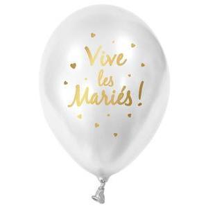 bal nacre imp. metal vives les maries d30 cm (x6) rose gold