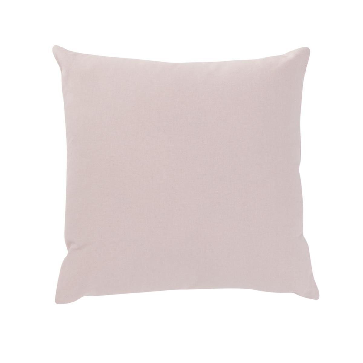 Coussin uni - 40 x 40 cm - Rose