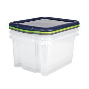 3 boîtes de rangement Funny Box - 55 L - Gris, bleu, vert