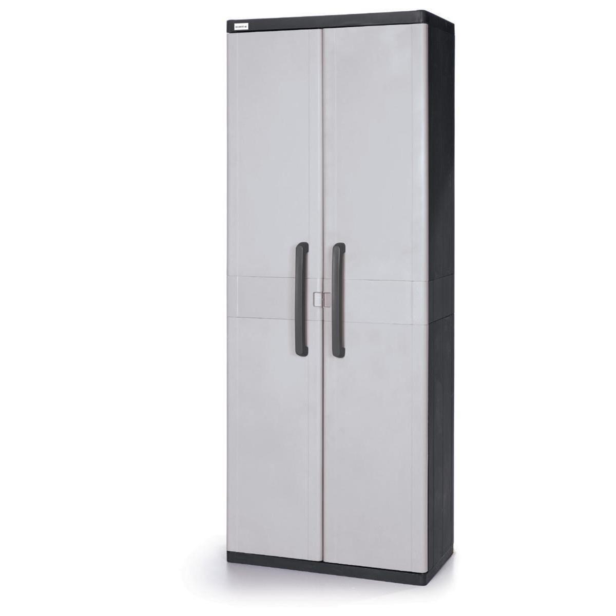 Armoire haute Space Master Wonder - L 68 x H 176 x l 38 cm - Gris