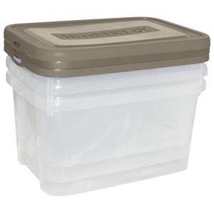 3 Handy Boxes - L 56 x H 43 x l 39.6 cm - Transparent