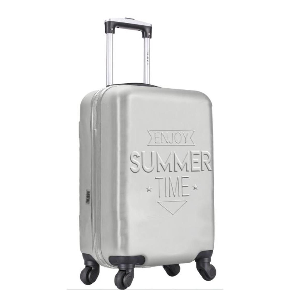 Valise 4 roues - H 50 cm - Gris