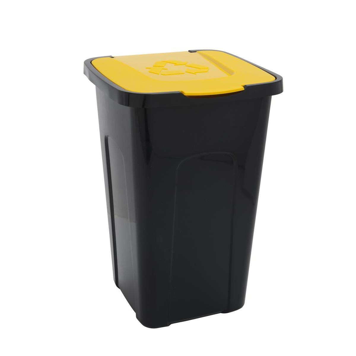 Poubelle de tri sélectif 50 L - Jaune