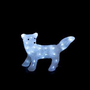 Silhouette électrique renard LED - 41 x 12 x H 29 cm - Blanc froid