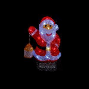 Silhouette électrique Père Noël lanterne 40 LED - 18 x 13 x H 28 cm - Blanc froid