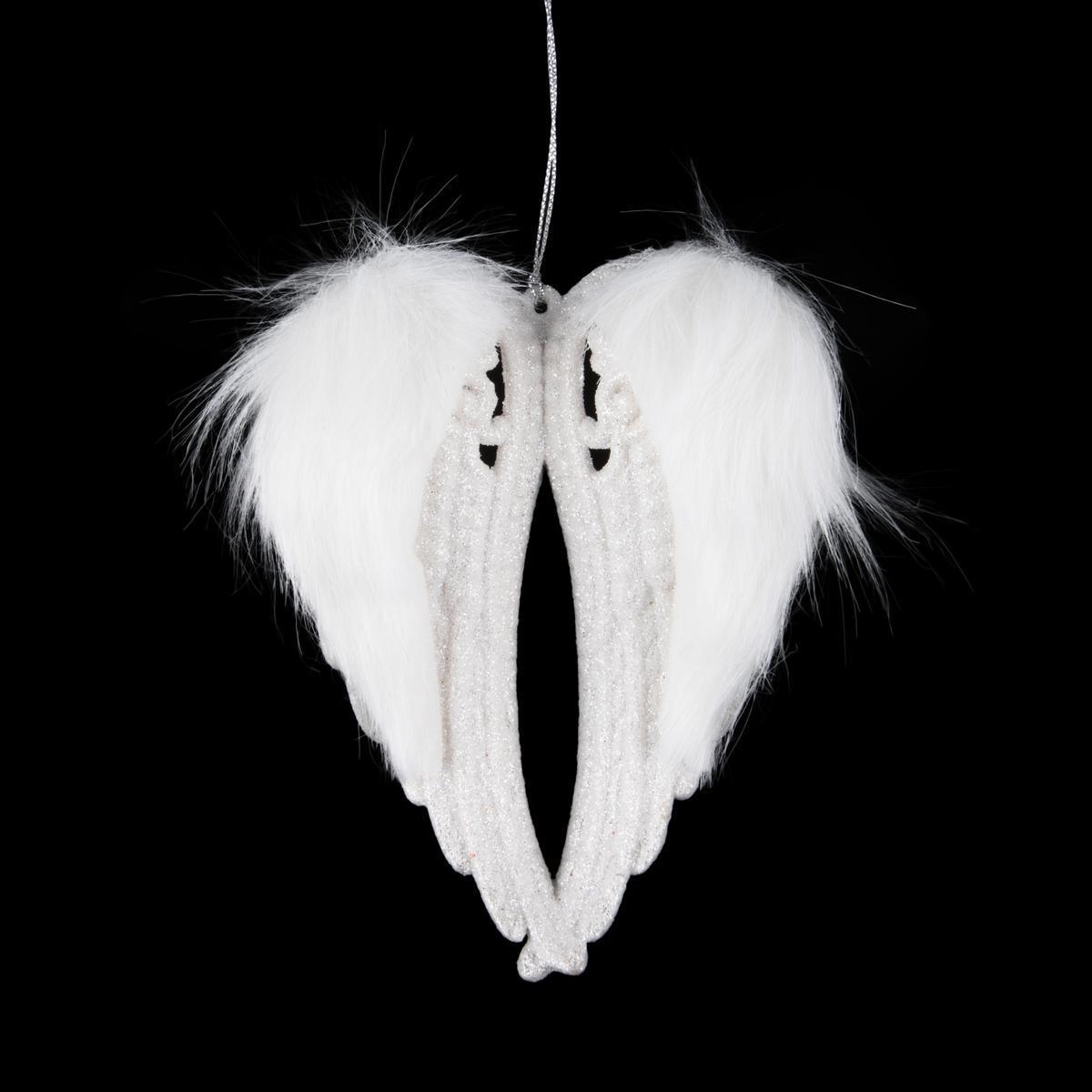 Suspension ailes d'ange - 12 x 14 cm - Blanc