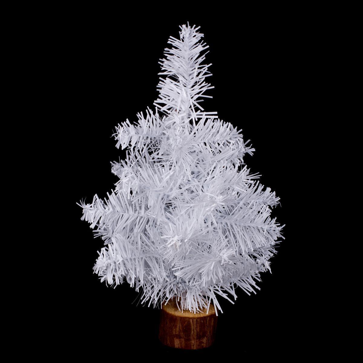 Mini sapin Baïkal - ø 23 x H 25 cm - Blanc