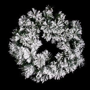 Couronne sapin Calgary - ø 40 cm - Vert, blanc