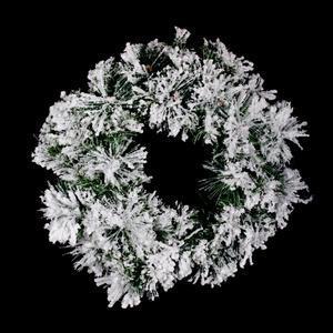 Couronne sapin Calgary - ø 60 cm - Vert, blanc