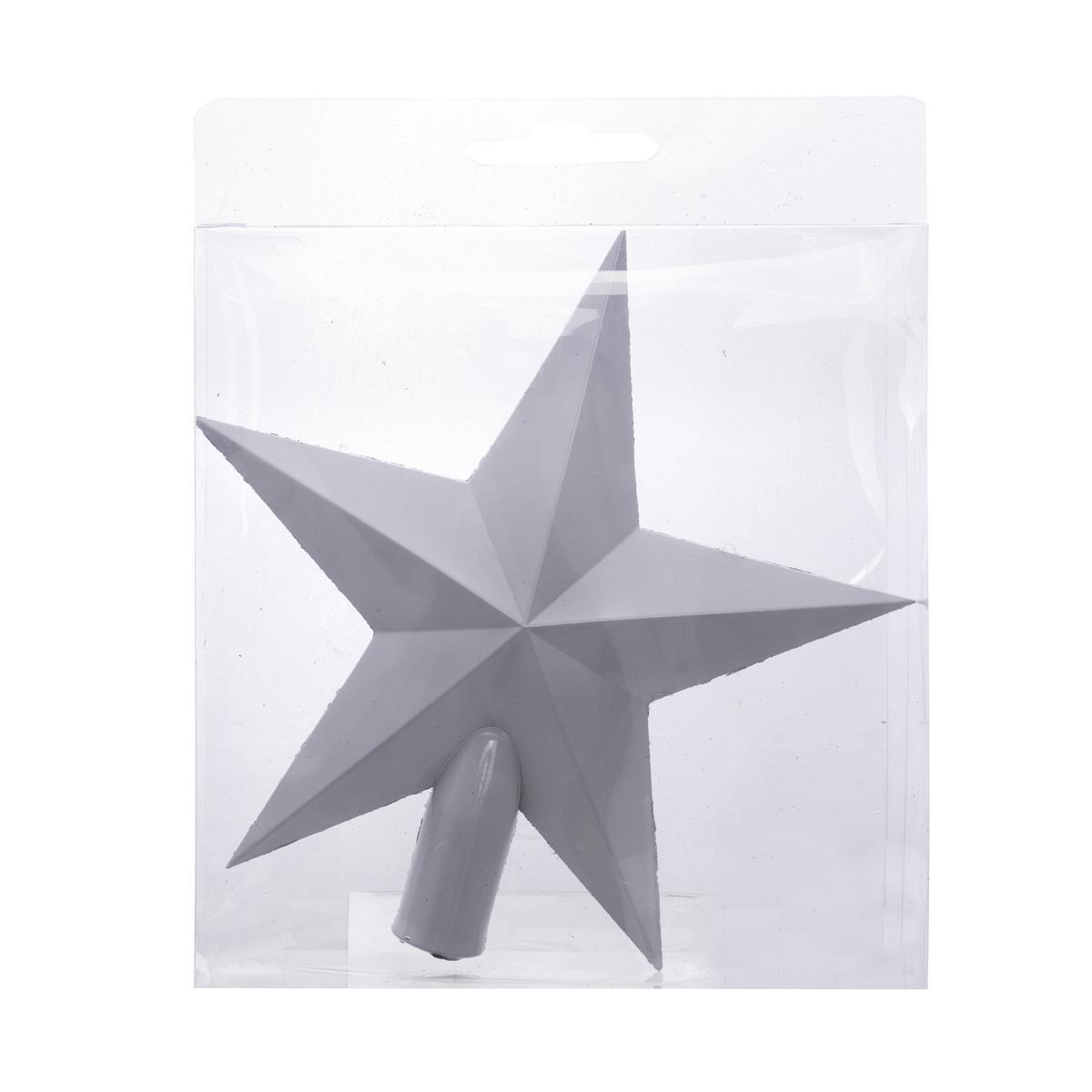 Cimier scintillant étoile - H 20 cm - Blanc