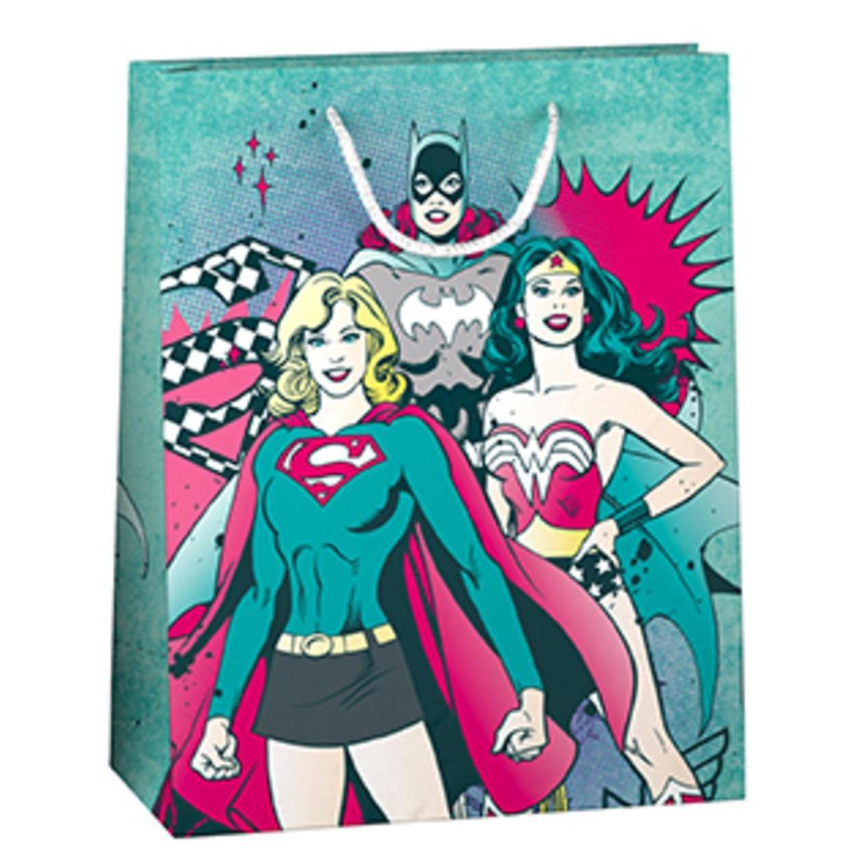 Sac cadeau Héroïnes DC Comics - Taille L - Multicolore