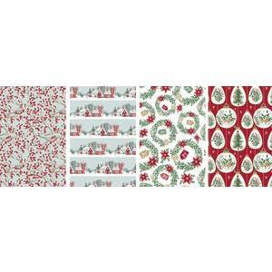 Papier cadeau traditionnel Suédois - 0.7 x 2 m - Différents modèles - Rouge, vert, beige, blanc
