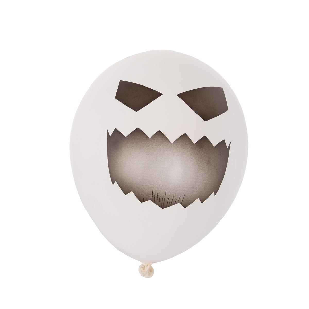 18 ballons Halloween - 23 cm - Noir, blanc