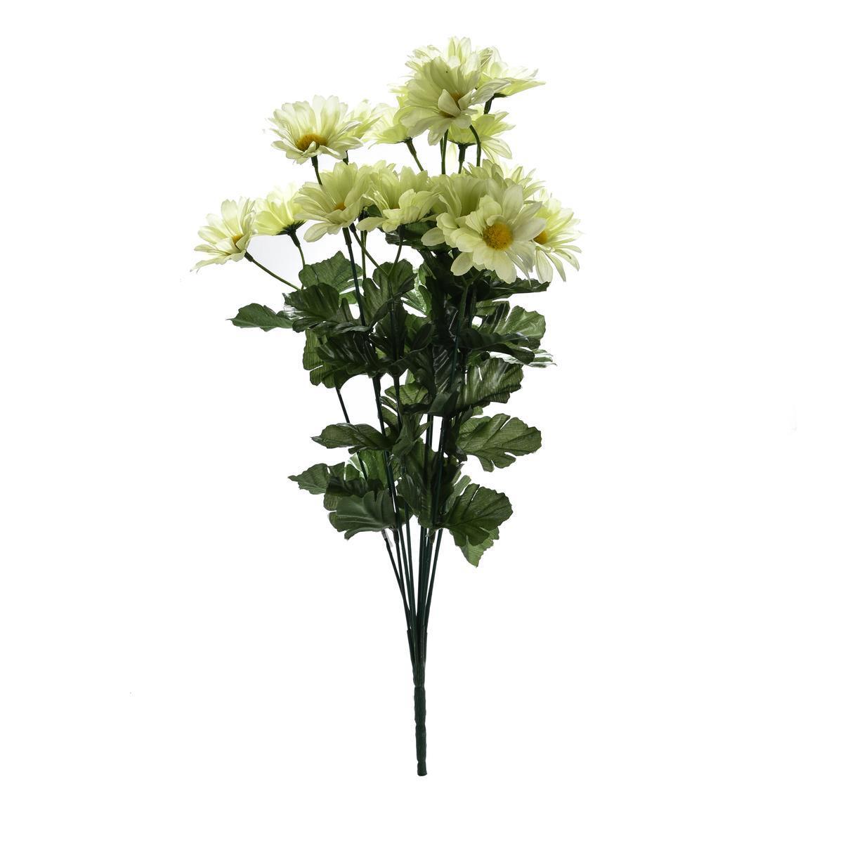 Bouquet de gerberas synthétiques - H 45 cm - Différents coloris - Rouge, vert, blanc