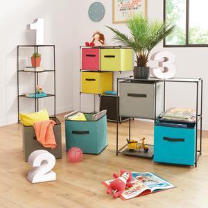 Cube de rangement souple - 31 x 31 x 31 cm - Différents coloris - Jaune