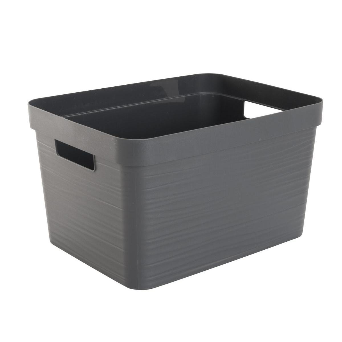 Bac de rangement Stone - 18L - Gris