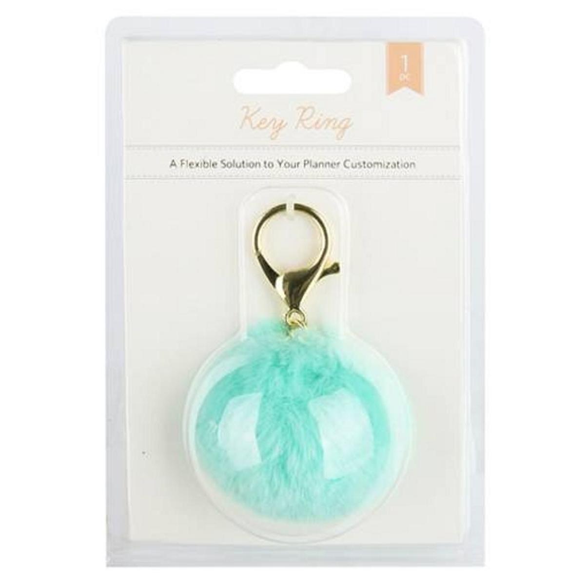 Porte-clefs pompon - Vert