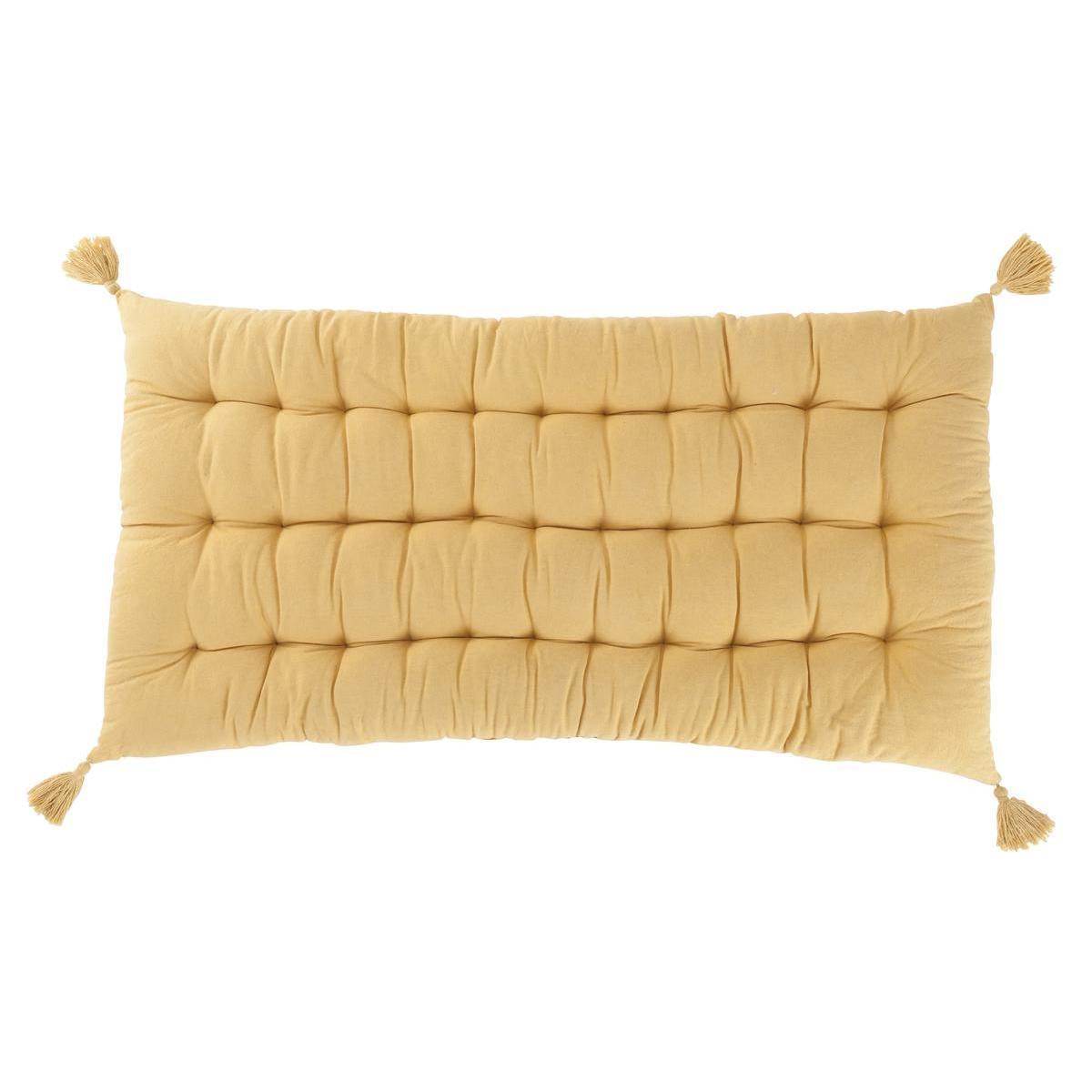 Coussin de sol long - 60 x 120 cm - Jaune moutarde