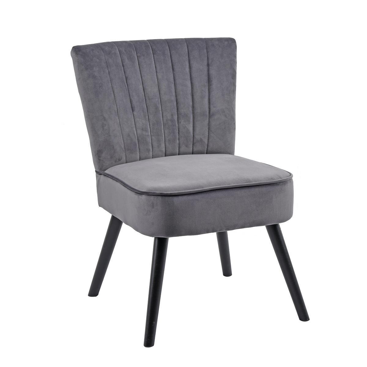 Fauteuil Louise - 78 x 57 x 64 cm - Gris