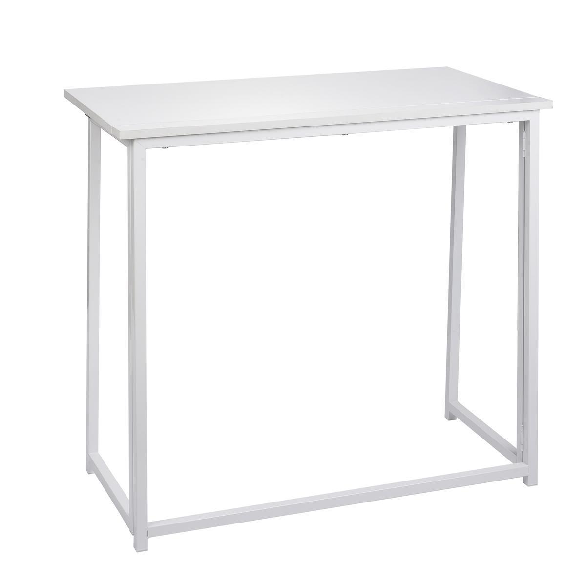 Bureau pliant - 80 x 40 H 76 cm - Blanc - K.KOON