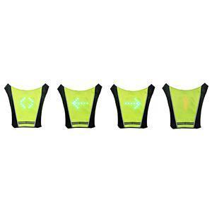 Gilet de sécurité LED - Taille réglable - Noir, jaune