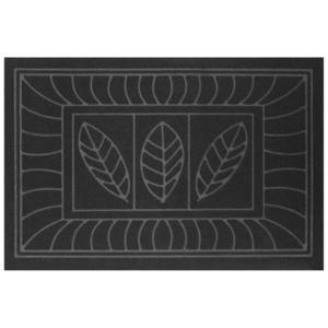 TAPIS RECT 45X75 FEUILLE NOIR