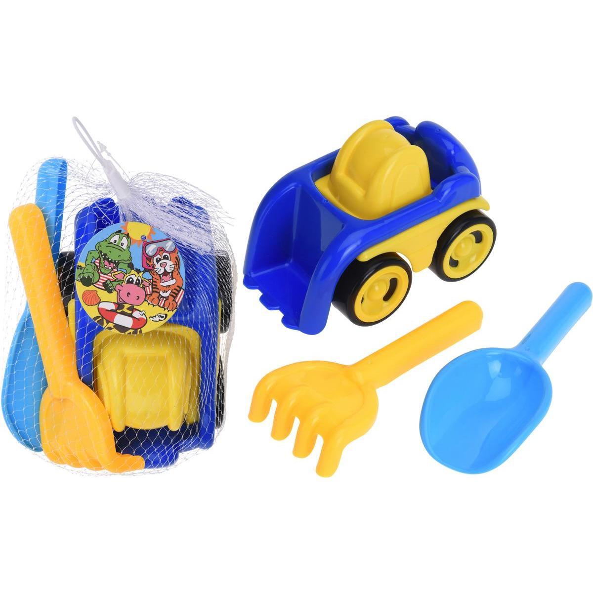 Jouets de plage pelle + râteau - Multicolore