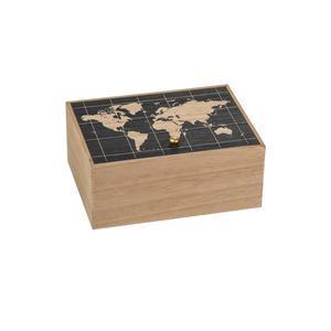 Boîte carte du monde - 24 x 18 cm