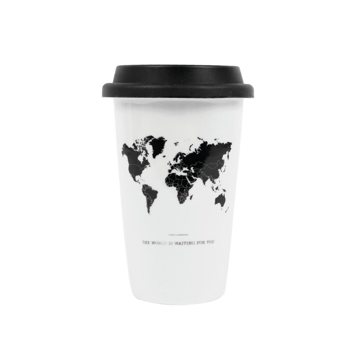 Mug de transport carte du monde - 38 cl