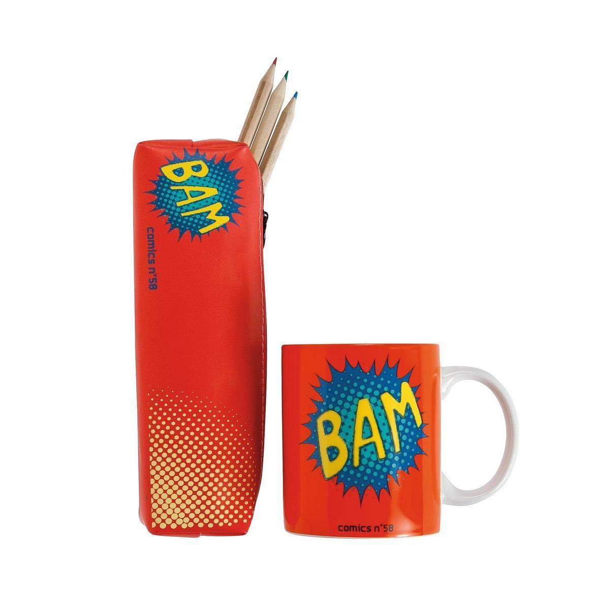 Mug + trousse + crayons super-héros - Différents modèles