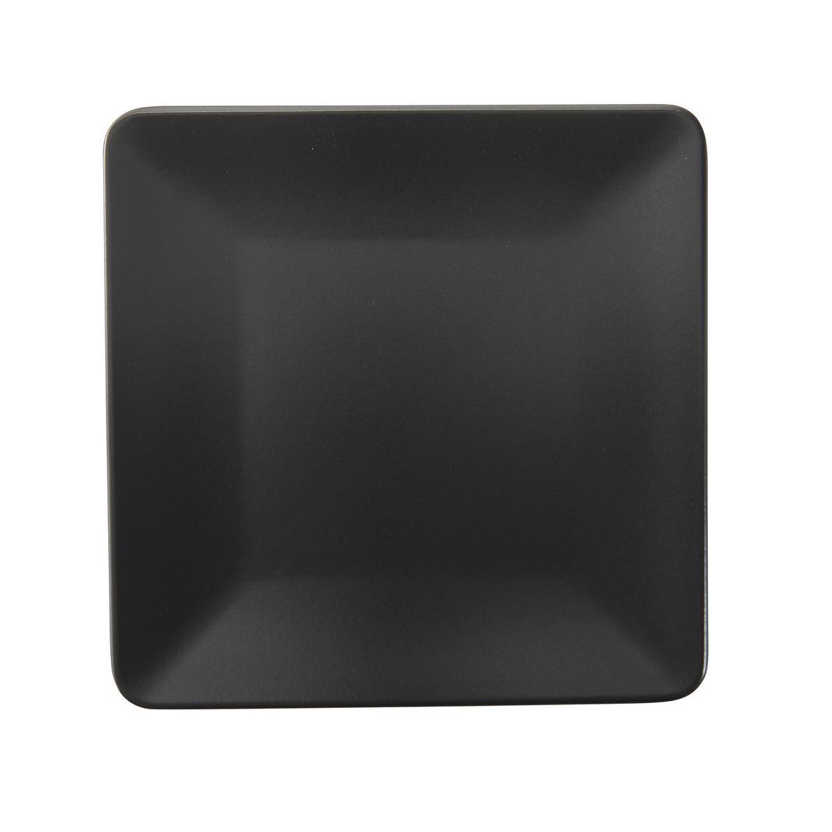 Assiette plate Square - 25 x 25 cm - Noir