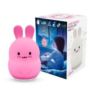 Veilleuse Bluetooth Lapin - ø 8 x H 13 cm - Blanc, multicolore