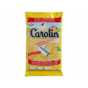 Lingettes sol senteur citron - 15 lingettes - CAROLIN