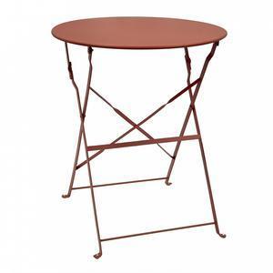 Table Diana ronde - ø 60 x H 71 cm - Différents modèles - Rouge terracotta - MOOREA