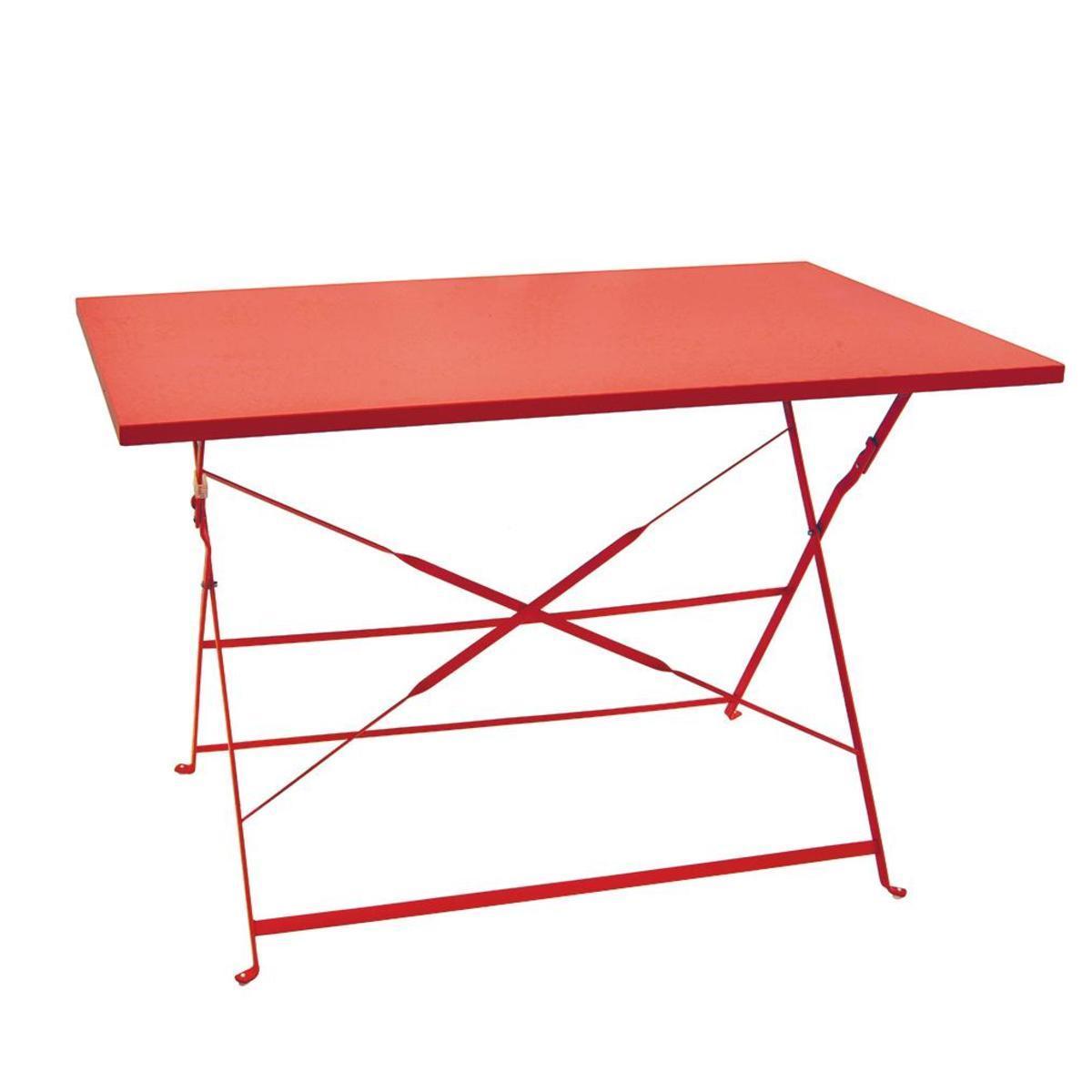 Table Diana rectangulaire - 110 x 70 x H 71 cm - Différents modèles - Rouge terracotta - MOOREA