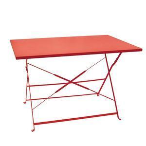 Table Diana rectangulaire - 110 x 70 x H 71 cm - Différents modèles - Rouge terracotta - MOOREA