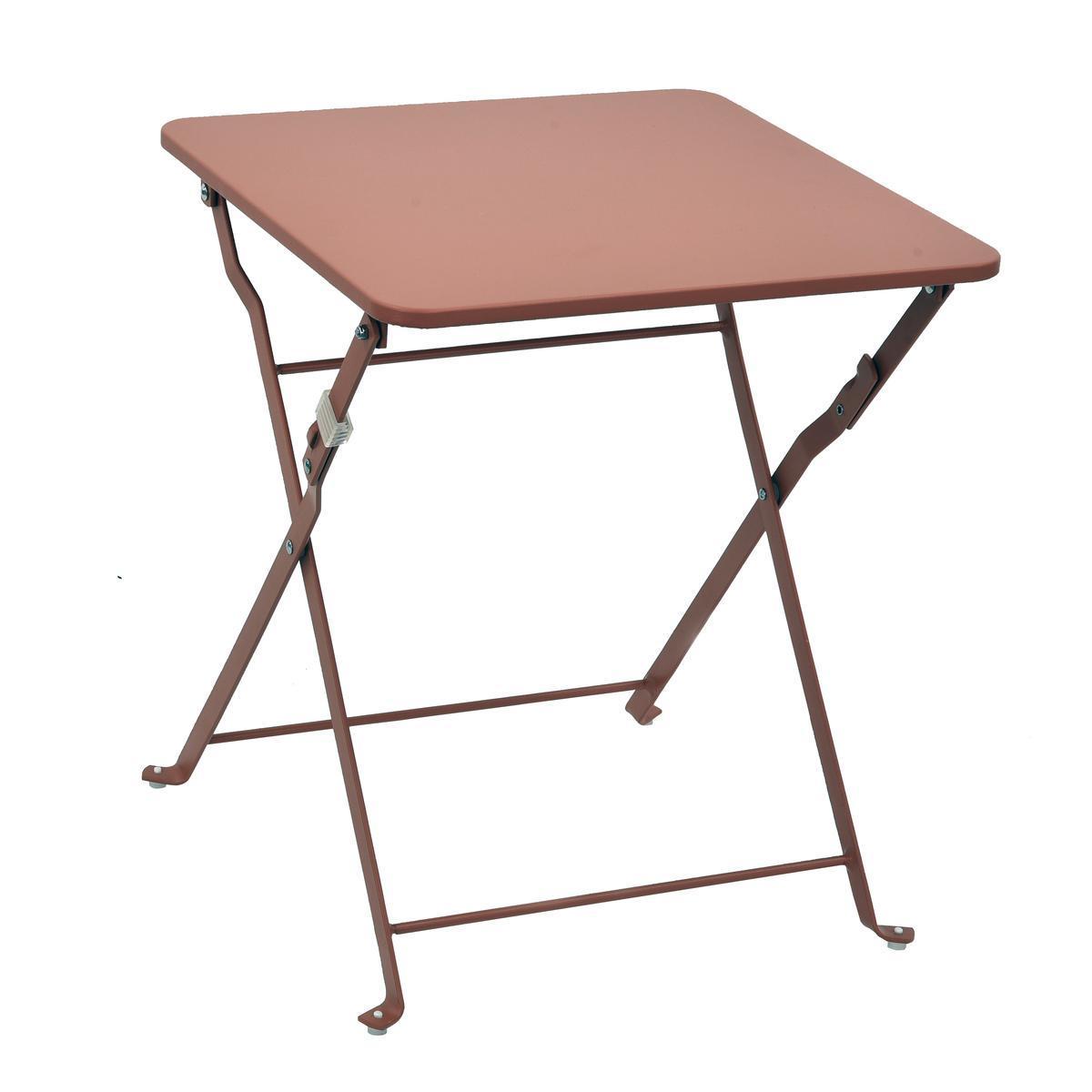 Table d'appoint Diana - 40 x 40 x H 45 cm - Rouge terracotta - MOOREA